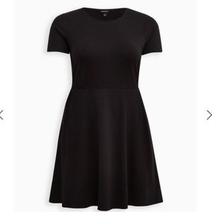 Torrid Skater Dress - Ultra Soft Fleece Black Size 0, NWOT